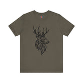 Majestic Stag Unisex Tee, Nature Lover Shirt, Animal Graphic Tee, Outdoor Apparel, Unique Gift for Wildlife Enthusiasts