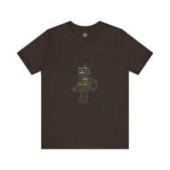 Briana Jackson Collection-Vintage Robot Graphic Tee, Unisex Casual Wear, Gift for Robot Lovers, Cool Birthday Present, Fun Everyday Outfit, Retro Style T-Shirt