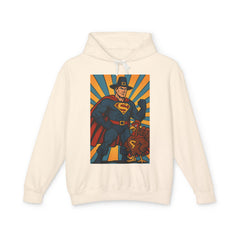 Superhero Hooded Sweatshirt - Unisex Lightweight, Fun Gift for Comic Fans, Cozy Casual Wear, Perfect for Birthdays and Celebrations