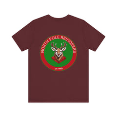 Christmas Reindeer Tee, Unisex Santa Shirt, Holiday Graphic T-Shirt, Festive Apparel, Reindeer T-shirt, Men's Christmas T-shirt, Women's Christmas T-shirt