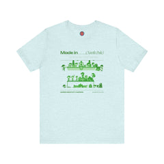 Made in (North Pole) Unisex Short Sleeve Tee , Christmas Apparel, Holiday Celebrations