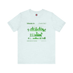 Made in (North Pole) Unisex Short Sleeve Tee , Christmas Apparel, Holiday Celebrations