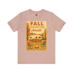 Fall Adventure Awaits T-Shirt | Cozy Autumn Tee for Campers | Vintage Camping Shirt | Unisex Graphic Tee | Outdoor Enthusiast Gift