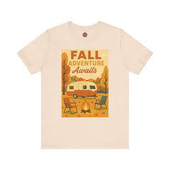 Fall Adventure Awaits T-Shirt | Cozy Autumn Tee for Campers | Vintage Camping Shirt | Unisex Graphic Tee | Outdoor Enthusiast Gift