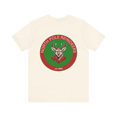 Christmas Reindeer Tee, Unisex Santa Shirt, Holiday Graphic T-Shirt, Festive Apparel, Reindeer T-shirt, Men's Christmas T-shirt, Women's Christmas T-shirt