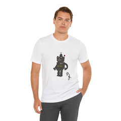 Briana Jackson Collection-Vintage Robot Graphic Tee, Unisex Casual Wear, Gift for Robot Lovers, Cool Birthday Present, Fun Everyday Outfit, Retro Style T-Shirt