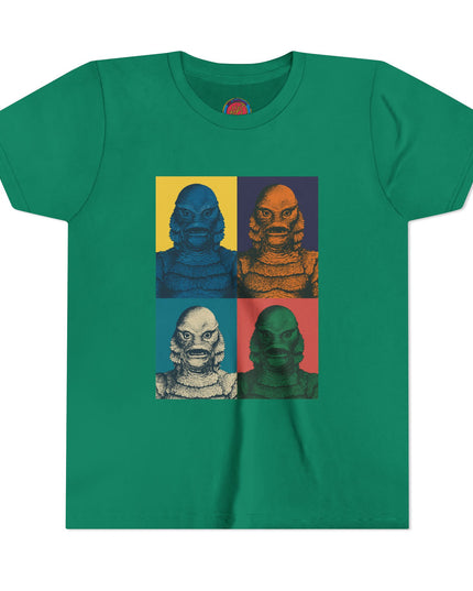 Vintage Creature Feature Youth Tee, Kids Graphic Shirt, Monster Movie Apparel, Cool Summer T-Shirt, Gifts for Young Fans