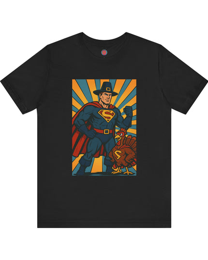 Thanksgiving Superhero Tee, Unisex T-Shirt, Holiday Apparel, Fall Celebration Shirt, Funny Thanksgiving Gift, Family Gathering Outfit