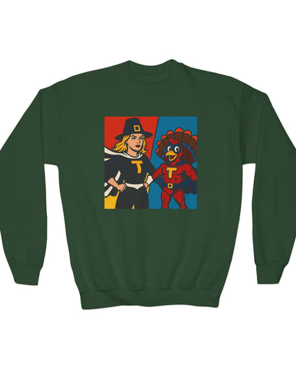 Youth Thanksgiving Crewneck Sweatshirt, Cute Holiday Sweatshirt, Kids Fall Apparel, Thanksgiving Gift, Family Gathering Outfit