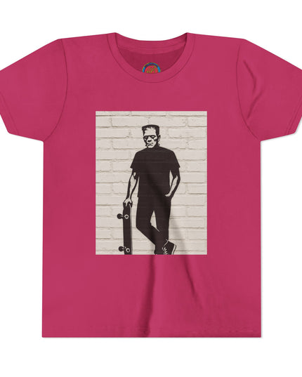Youth Skate Tee - Halloween Frankenstein Graphic T-Shirt