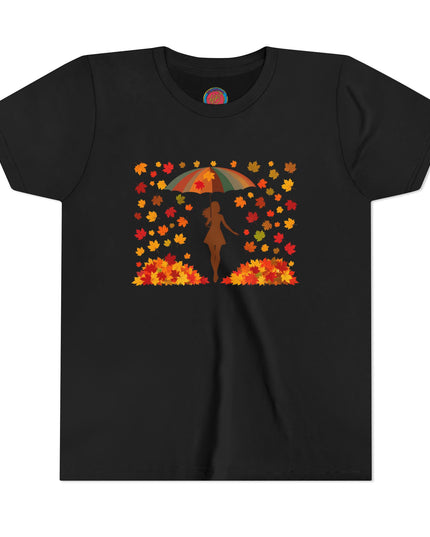 Autumn Vibes Youth Tee, Cute Fall T-Shirt, Kids Short Sleeve Shirt, Seasonal Fashion, Harvest-Themed Apparel