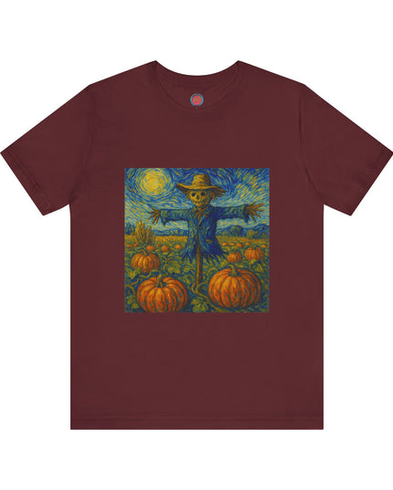 Fall Harvest Scarecrow Tee | Unisex Short Sleeve Shirt, Autumn Vibes, Halloween Costume, Farmhouse Decor, Gift Idea
