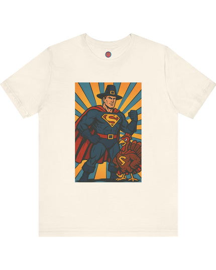 Thanksgiving Superhero Tee, Unisex T-Shirt, Holiday Apparel, Fall Celebration Shirt, Funny Thanksgiving Gift, Family Gathering Outfit