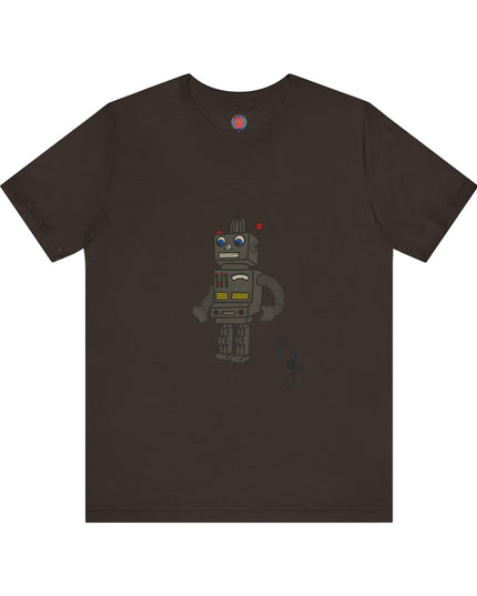 Briana Jackson Collection-Vintage Robot Graphic Tee, Unisex Casual Wear, Gift for Robot Lovers, Cool Birthday Present, Fun Everyday Outfit, Retro Style T-Shirt