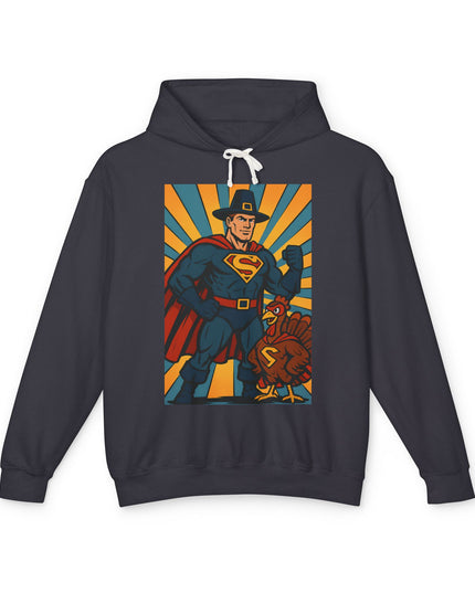 Superhero Hooded Sweatshirt - Unisex Lightweight, Fun Gift for Comic Fans, Cozy Casual Wear, Perfect for Birthdays and Celebrations