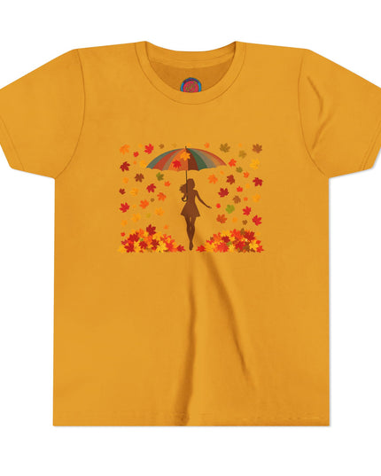 Autumn Vibes Youth Tee, Cute Fall T-Shirt, Kids Short Sleeve Shirt, Seasonal Fashion, Harvest-Themed Apparel