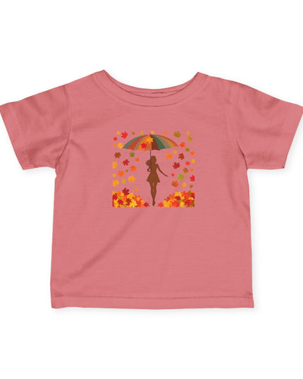 Autumn Umbrella Infant Tee, Cute Fall Baby Shirt, Toddler Top for Seasonal Photos, Baby Shower Gift, Children's Clothing