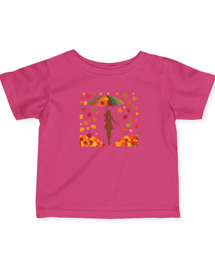 Autumn Umbrella Infant Tee, Cute Fall Baby Shirt, Toddler Top for Seasonal Photos, Baby Shower Gift, Children's Clothing