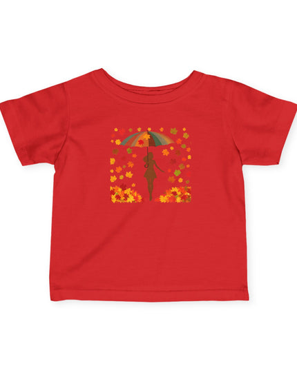 Autumn Umbrella Infant Tee, Cute Fall Baby Shirt, Toddler Top for Seasonal Photos, Baby Shower Gift, Children's Clothing