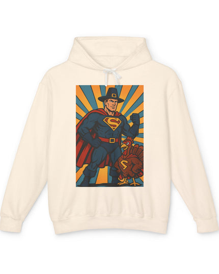 Superhero Hooded Sweatshirt - Unisex Lightweight, Fun Gift for Comic Fans, Cozy Casual Wear, Perfect for Birthdays and Celebrations