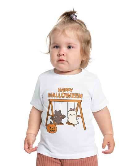 Halloween Baby T-Shirt, Cute Short Sleeve Tee, Toddler Halloween Shirt, Infant Spooky Outfit, Baby Costume Tee