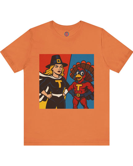 Thanksgiving Superhero Tee, Unisex T-Shirt, Cute Thanksgiving Shirt, Fall Apparel, Holiday Gift, Thanksgiving Outfit