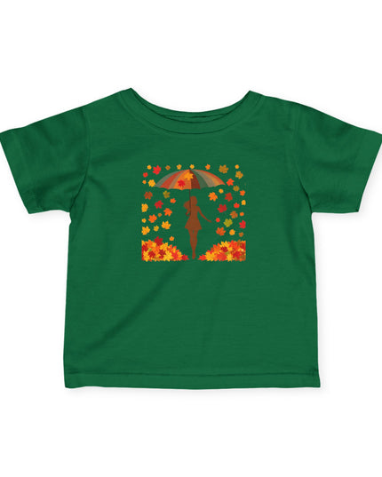 Autumn Umbrella Infant Tee, Cute Fall Baby Shirt, Toddler Top for Seasonal Photos, Baby Shower Gift, Children's Clothing