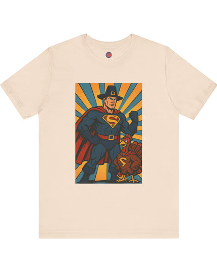 Thanksgiving Superhero Tee, Unisex T-Shirt, Holiday Apparel, Fall Celebration Shirt, Funny Thanksgiving Gift, Family Gathering Outfit