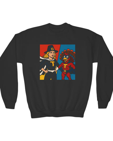 Youth Thanksgiving Crewneck Sweatshirt, Cute Holiday Sweatshirt, Kids Fall Apparel, Thanksgiving Gift, Family Gathering Outfit