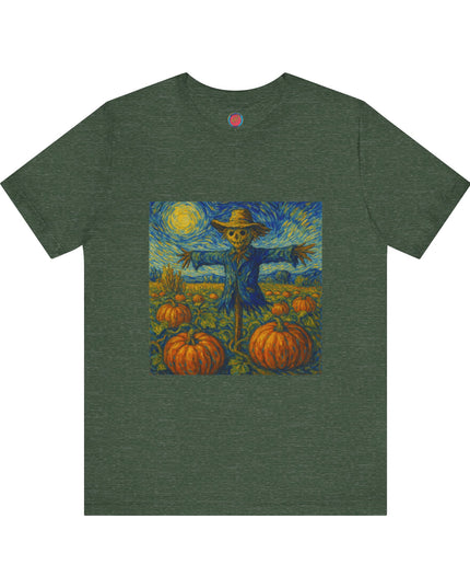 Fall Harvest Scarecrow Tee | Unisex Short Sleeve Shirt, Autumn Vibes, Halloween Costume, Farmhouse Decor, Gift Idea