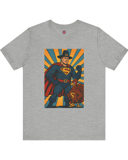 Thanksgiving Superhero Tee, Unisex T-Shirt, Holiday Apparel, Fall Celebration Shirt, Funny Thanksgiving Gift, Family Gathering Outfit