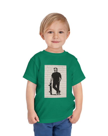 Stylish Toddler Short Sleeve Tee, Kids Skateboard Shirt, Toddler Summer Top, Boy's Graphic Tee, Trendy Child's Apparel