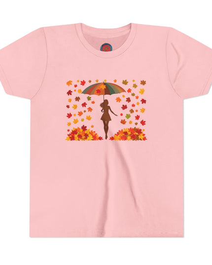 Autumn Vibes Youth Tee, Cute Fall T-Shirt, Kids Short Sleeve Shirt, Seasonal Fashion, Harvest-Themed Apparel