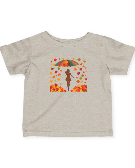 Autumn Umbrella Infant Tee, Cute Fall Baby Shirt, Toddler Top for Seasonal Photos, Baby Shower Gift, Children's Clothing