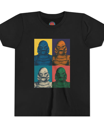Vintage Creature Feature Youth Tee, Kids Graphic Shirt, Monster Movie Apparel, Cool Summer T-Shirt, Gifts for Young Fans
