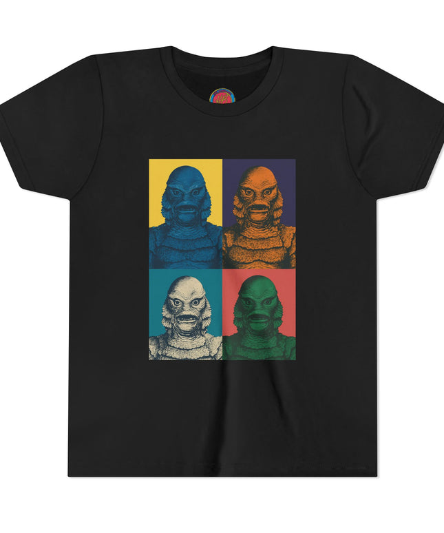Vintage Creature Feature Youth Tee, Kids Graphic Shirt, Monster Movie Apparel, Cool Summer T-Shirt, Gifts for Young Fans