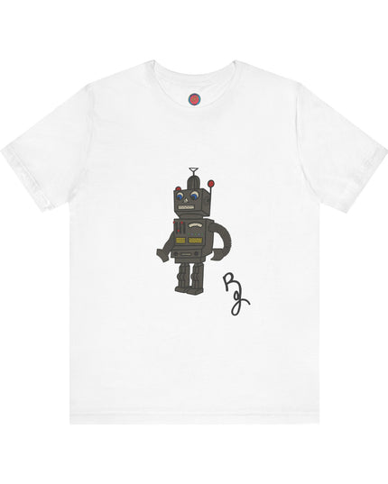 Briana Jackson Collection-Vintage Robot Graphic Tee, Unisex Casual Wear, Gift for Robot Lovers, Cool Birthday Present, Fun Everyday Outfit, Retro Style T-Shirt