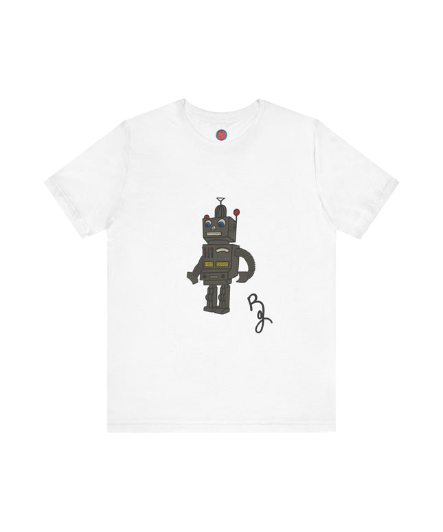 Briana Jackson Collection-Vintage Robot Graphic Tee, Unisex Casual Wear, Gift for Robot Lovers, Cool Birthday Present, Fun Everyday Outfit, Retro Style T-Shirt