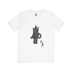 Briana Jackson Collection-Vintage Robot Graphic Tee, Unisex Casual Wear, Gift for Robot Lovers, Cool Birthday Present, Fun Everyday Outfit, Retro Style T-Shirt