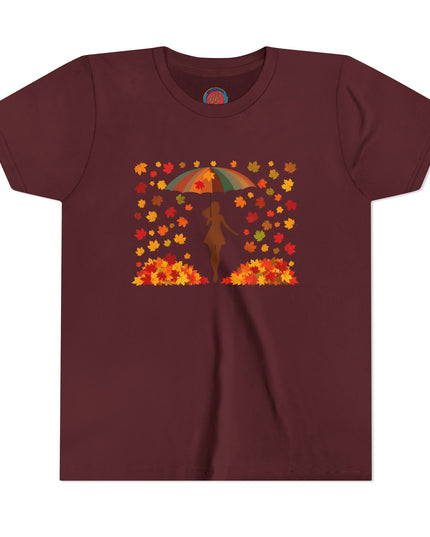 Autumn Vibes Youth Tee, Cute Fall T-Shirt, Kids Short Sleeve Shirt, Seasonal Fashion, Harvest-Themed Apparel