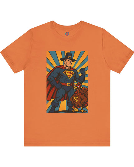 Thanksgiving Superhero Tee, Unisex T-Shirt, Holiday Apparel, Fall Celebration Shirt, Funny Thanksgiving Gift, Family Gathering Outfit