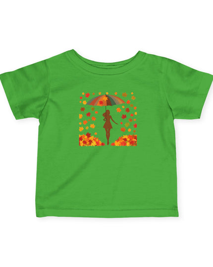 Autumn Umbrella Infant Tee, Cute Fall Baby Shirt, Toddler Top for Seasonal Photos, Baby Shower Gift, Children's Clothing
