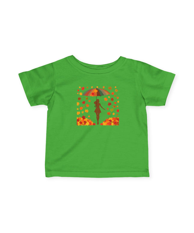 Autumn Umbrella Infant Tee, Cute Fall Baby Shirt, Toddler Top for Seasonal Photos, Baby Shower Gift, Children's Clothing