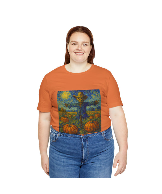 Fall Harvest Scarecrow Tee | Unisex Short Sleeve Shirt, Autumn Vibes, Halloween Costume, Farmhouse Decor, Gift Idea