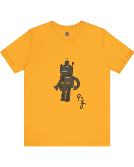 Briana Jackson Collection-Vintage Robot Graphic Tee, Unisex Casual Wear, Gift for Robot Lovers, Cool Birthday Present, Fun Everyday Outfit, Retro Style T-Shirt