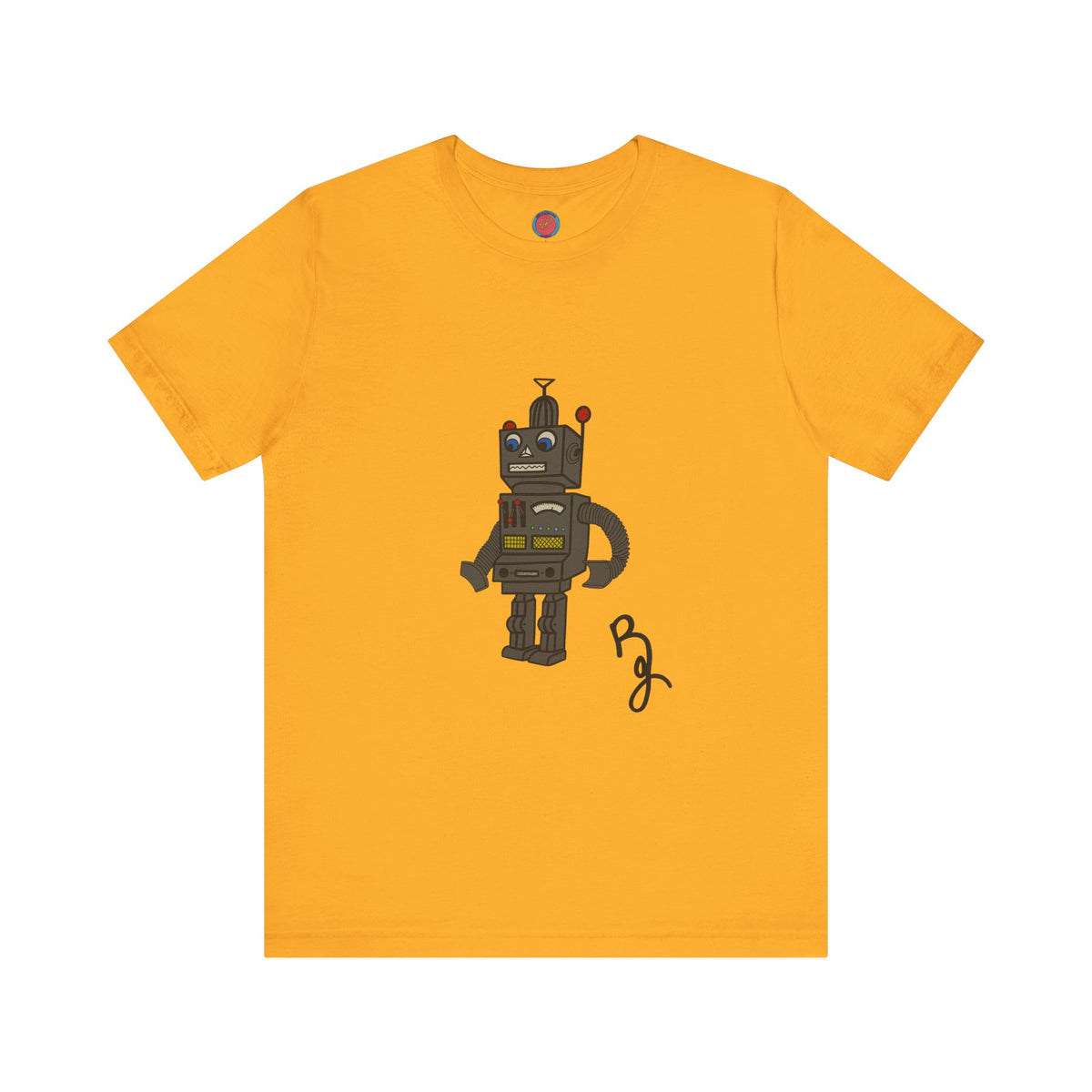 Briana Jackson Collection-Vintage Robot Graphic Tee, Unisex Casual Wear, Gift for Robot Lovers, Cool Birthday Present, Fun Everyday Outfit, Retro Style T-Shirt