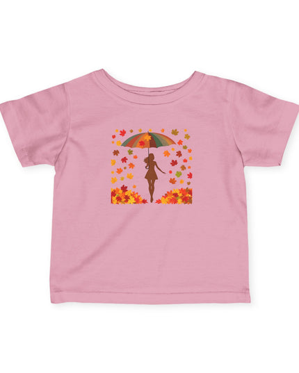 Autumn Umbrella Infant Tee, Cute Fall Baby Shirt, Toddler Top for Seasonal Photos, Baby Shower Gift, Children's Clothing