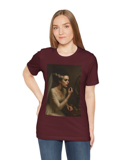 Artistic Portrait Tee, Vintage Art T-Shirt, Aesthetic Short Sleeve Top, Unique Graphic Tee, Gallery-Inspired Fashion