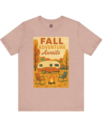 Fall Adventure Awaits T-Shirt | Cozy Autumn Tee for Campers | Vintage Camping Shirt | Unisex Graphic Tee | Outdoor Enthusiast Gift