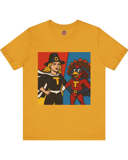 Thanksgiving Superhero Tee, Unisex T-Shirt, Cute Thanksgiving Shirt, Fall Apparel, Holiday Gift, Thanksgiving Outfit